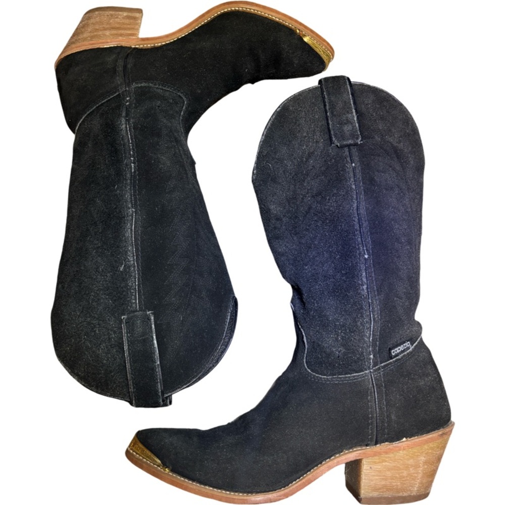 capezio vintage woman’s narrow suede western boots size 5.5M